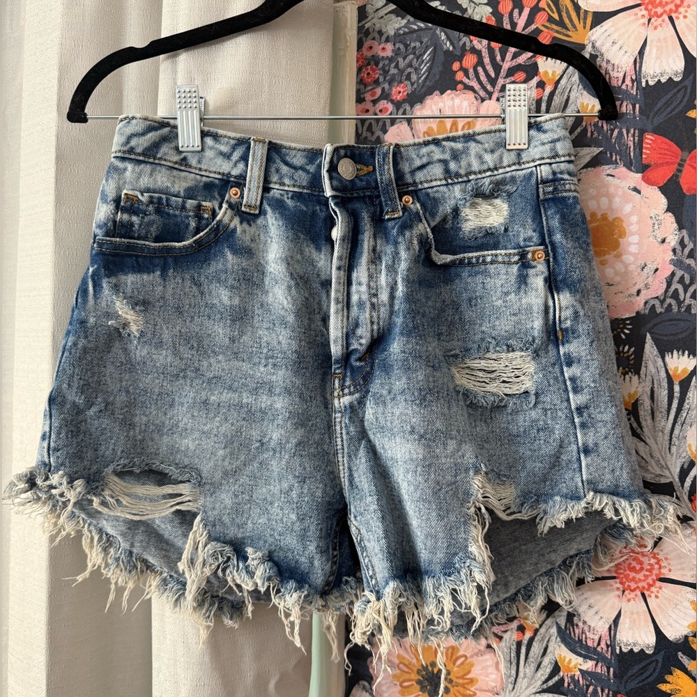 Wild Fable Blue Distressed Jean Shorts